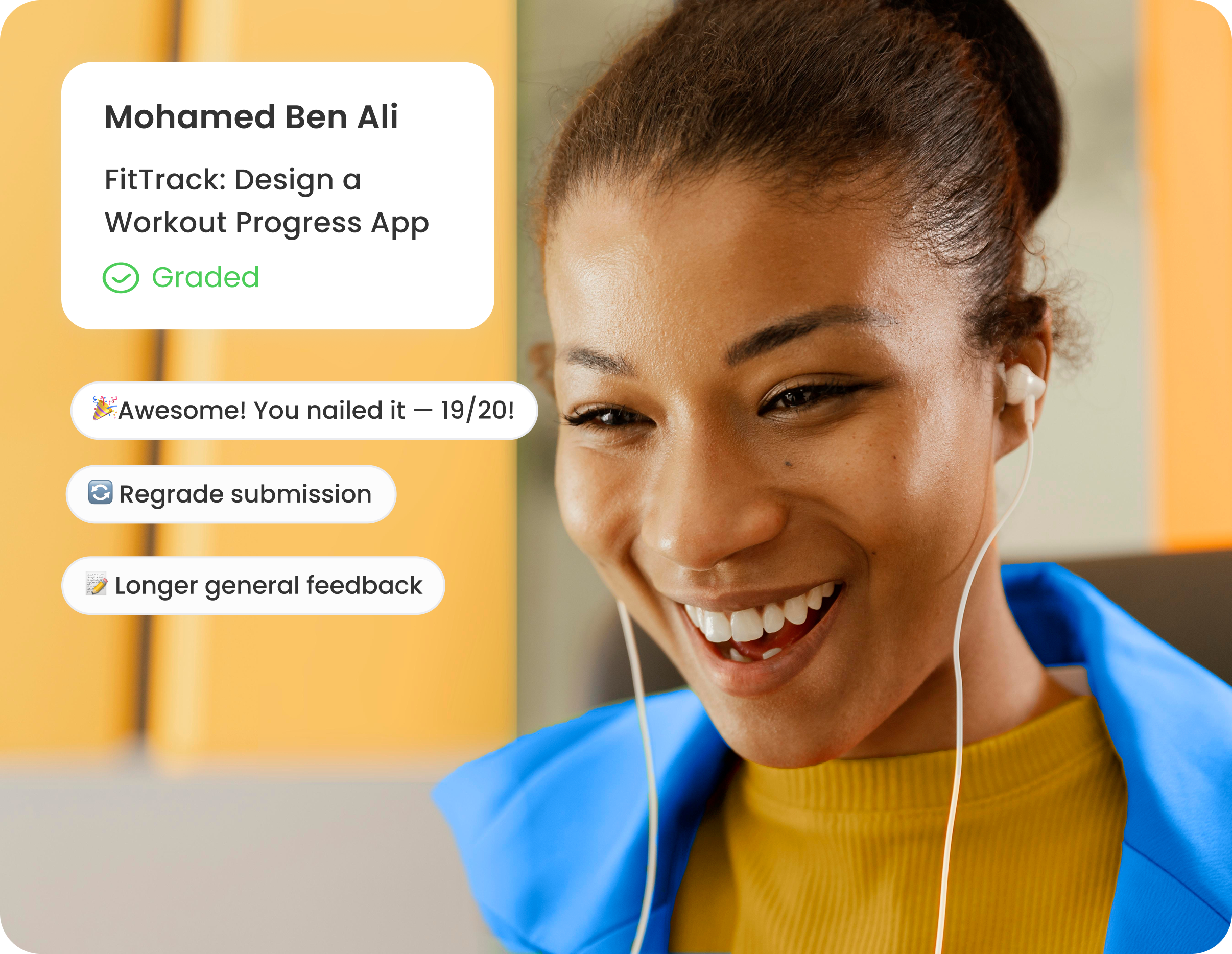 AI-powered grading interface