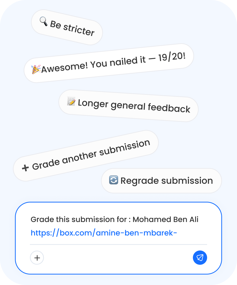 AI-powered grading interface